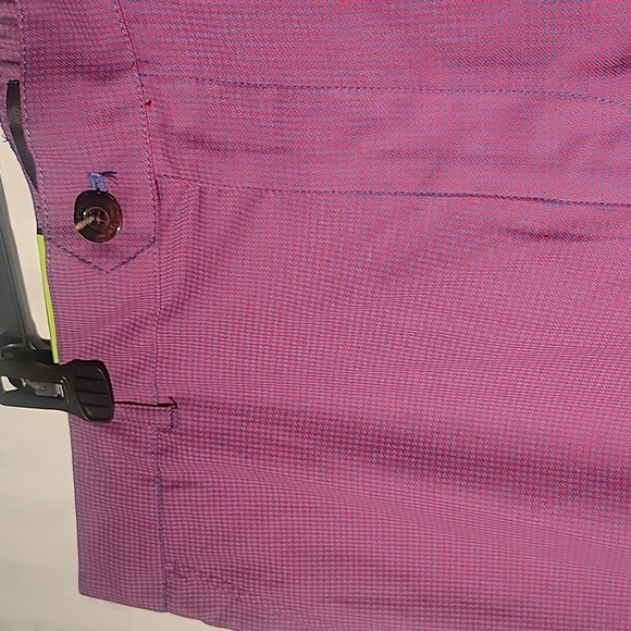 Houston White Pink & Blue Pattern Straight Leg, Elastic Waist Trouser S: XL, NWT - Picture 5 of 10